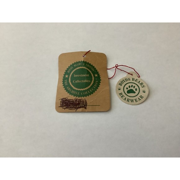 BOYDS BEAR EDMUND. Teddy Bear VELVET TROUSERS VEST 8" Jointed plush - Picture 8 of 9